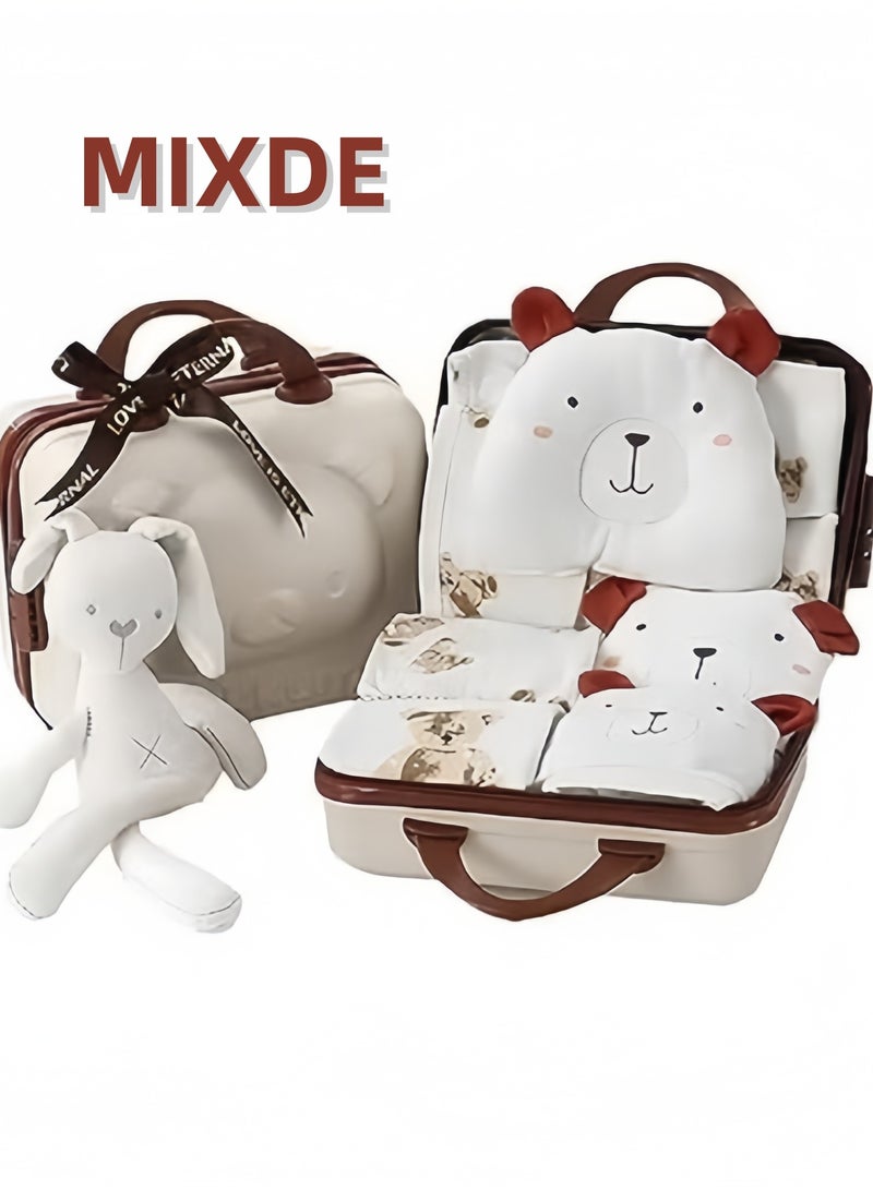 MIXDE Winter Warm Newborn Baby Gifts Set Newborn Layette Gift Set Baby Girl Boy Gifts Premium Cotton Baby Clothes Accessories Set Fits Newborn to 3 Months - Image 1